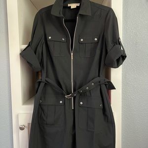 Michael Michael Kors Black Zip Up Dress - LP
